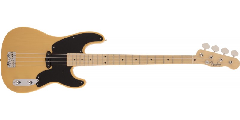 Fender Made in Japan Traditional Original 50s Precision Bass Maple Fingerboard Butterscotch Blonde Front
