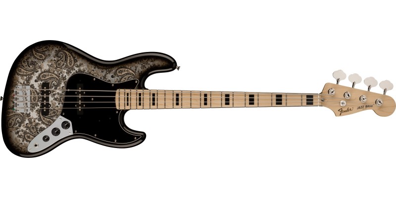 Fender jazz bass black on sale paisley