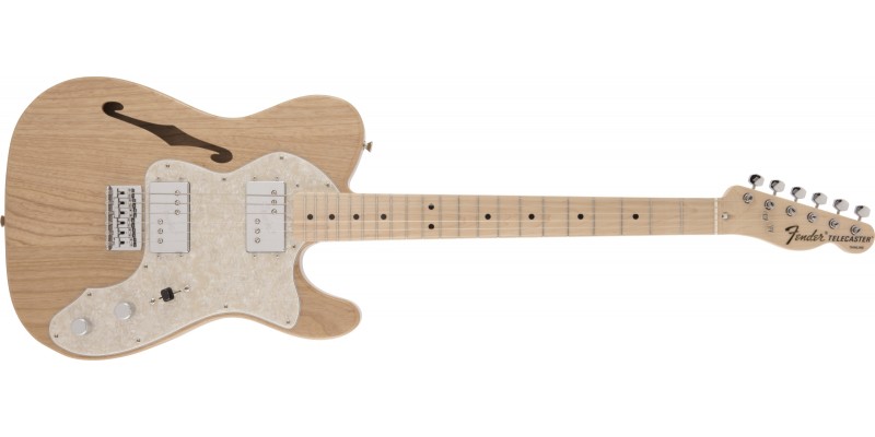Fender MIJ Traditional 70s Telecaster Thinline Natural Ash Front