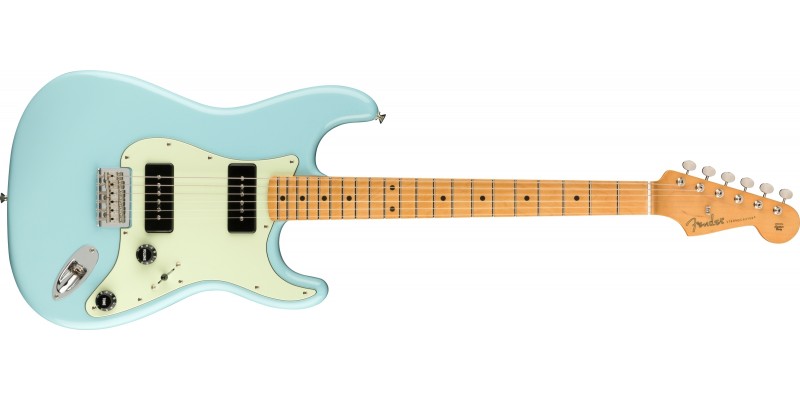 Fender Noventa Stratocaster Maple Fingerboard Daphne Blue Front