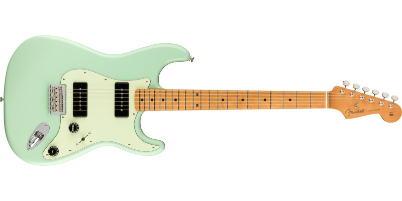 Fender Noventa Stratocaster Maple Fingerboard Surf Green Front