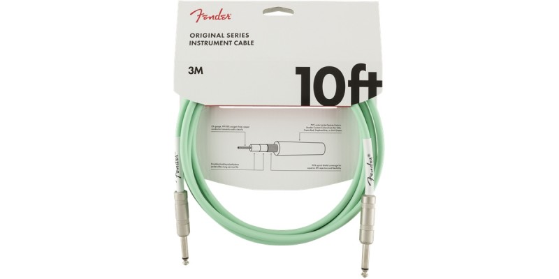 Fender Original Series Instrument Cable 10 Foot Surf Green Front