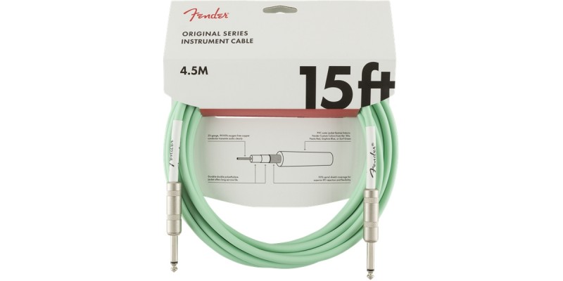 Fender Original Series Instrument Cable 15 Foot Surf Green Front