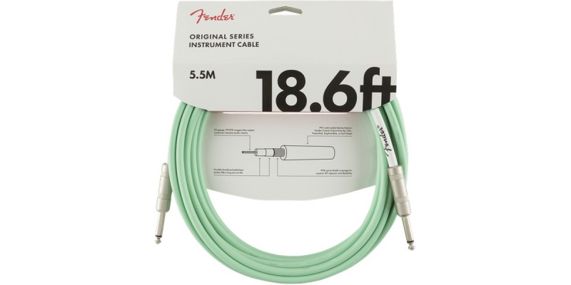 Fender Original Series Instrument Cable 18.6 Foot Surf Green Front