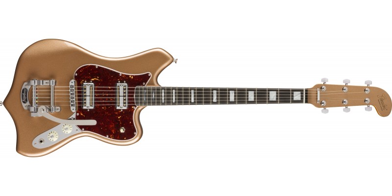 Fender Parallel Universe II Maverick Dorado Firemist Gold Front