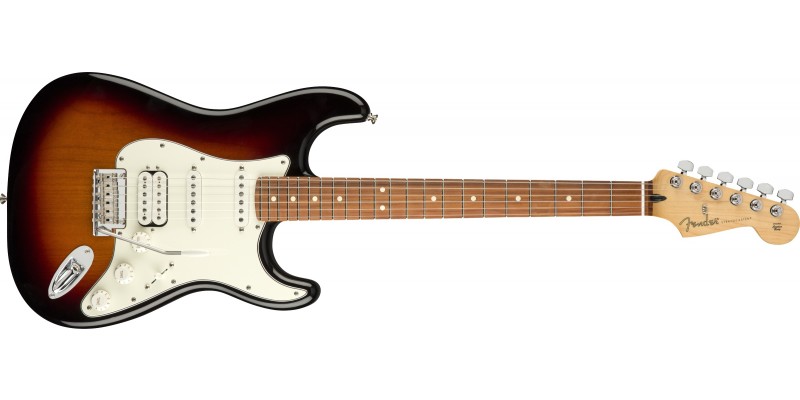 Fender Player Stratocaster HSS 3-Colour Sunburst Pau Ferro Front