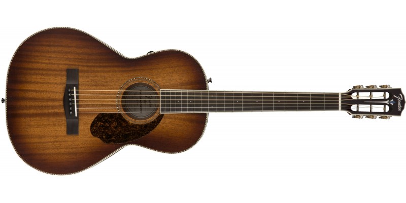 Fender PM-2E Parlor Limited Aged Cognac Burst Front