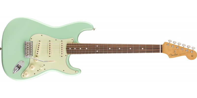 Fender Vintera 60s Stratocaster Pau Ferro Fingerboard Surf Green Front