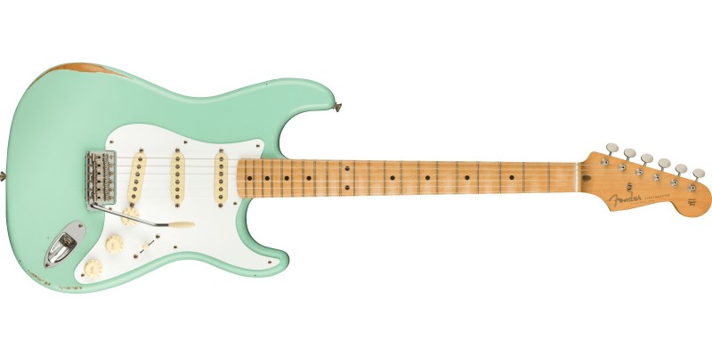 Fender Vintera Road Worn 50s Stratocaster Surf Green Maple Front