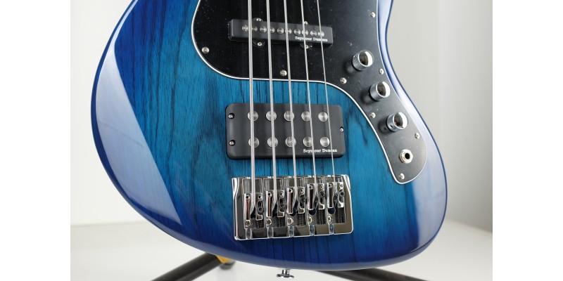 FGN J-Standard Mighty Jazz JMJ2-ASH-M/SBB (See-Thru Blue