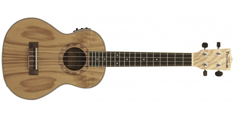 Freshman UKASHTE Ash Tenor Ukulele with Electronics Front