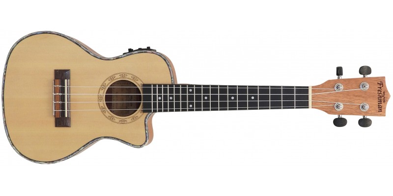 Freshman UKSPRUCECUT Concert Cutaway Electro-Acoustic Ukulele Front