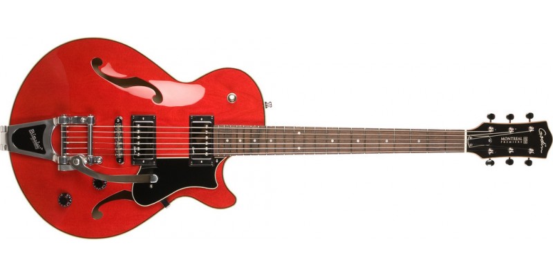 Godin Montreal Premiere Bigsby Trans Red