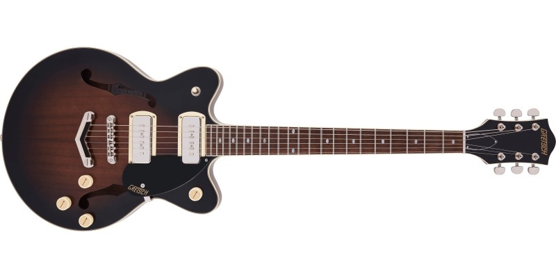 Gretsch G2655-P90 Streamliner Center Block Jr Double-Cut P90 with V-Stoptail Laurel Fingerboard Brownstone Front