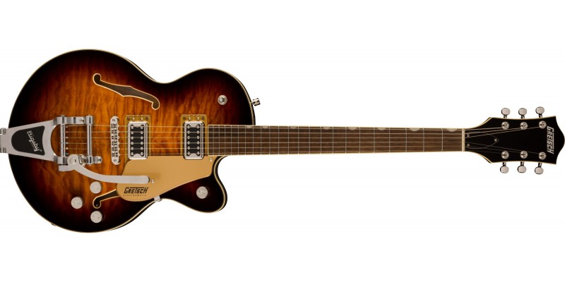Gretsch G5655T-QM Electromatic Center Block Jr. Single-Cut Quilted Maple Sweet Tea Front