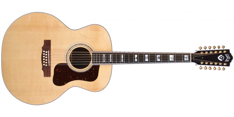 Guild F-512 Rosewood Natural Front