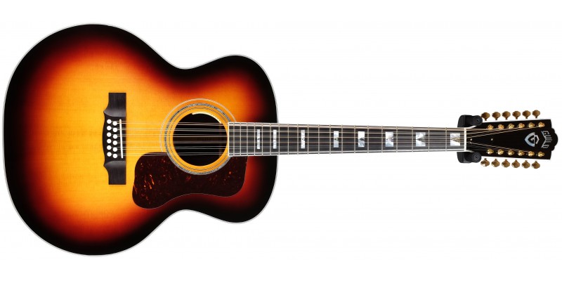 Guild F-512E Rosewood Antique Burst Front