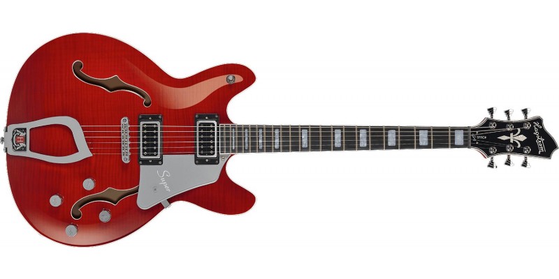 Hagstrom Super Viking Guitar Wild Cherry Transparent