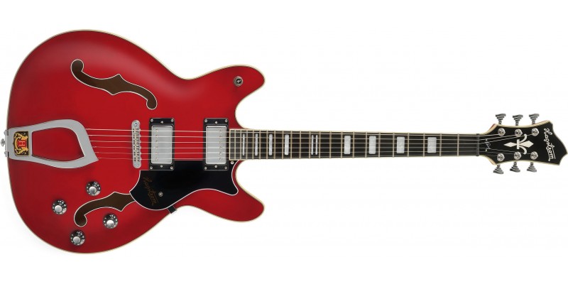 Hagstrom Viking Wild Cherry Transparent Semi Acoustic Guitar