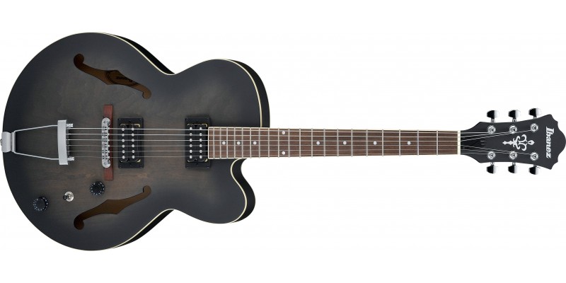 Ibanez-AF55-TKF-Artcore-Transparent-Black-Flat-2019-Front