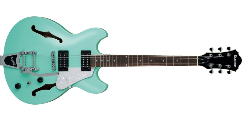 Ibanez-AS63T-SFG-Artcore-Vibrante-With-Bigsby-Sea-Foam-Green-Front