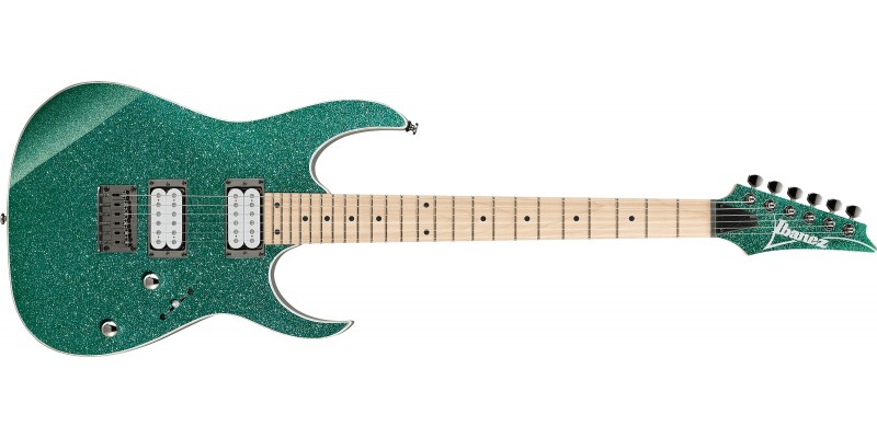 Ibanez-RG421MSP-Turquoise-Sparkle-Front