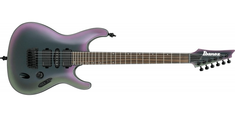 Ibanez S671ALB Axion Label Black Aurora Burst Guitar