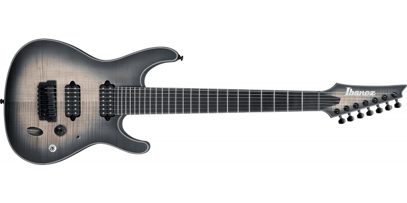Ibanez SIX7FDFM Iron Label Dark Space Burst Front