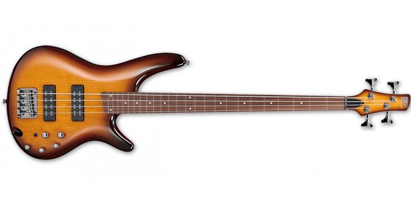 Ibanez SR370EF Fretless Bass Guitar Brown Burst Front