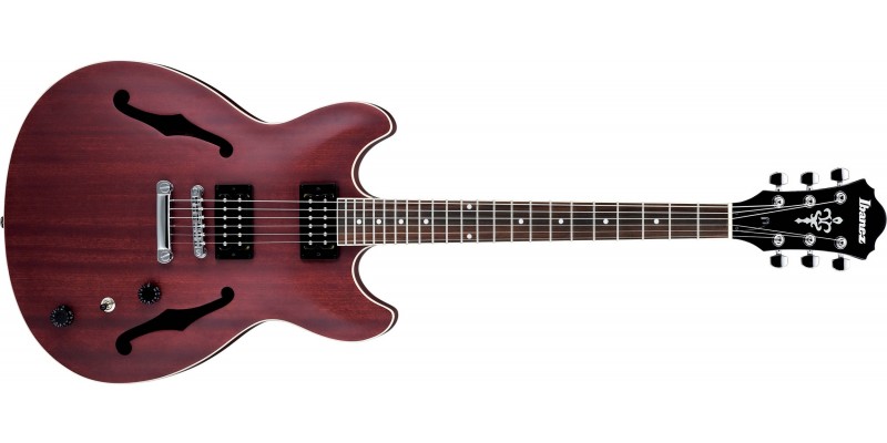 Ibanez AS53-TRF Transparent Red Flat Artcore Front