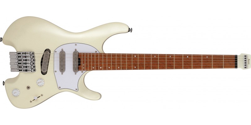 Ibanez ICHI10 Ichika Signature Headless Electric Guitar Vintage White Matte Front