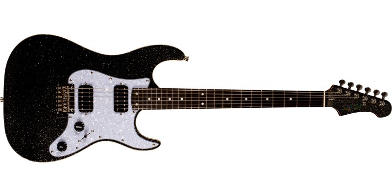 Black glitter guitar shop