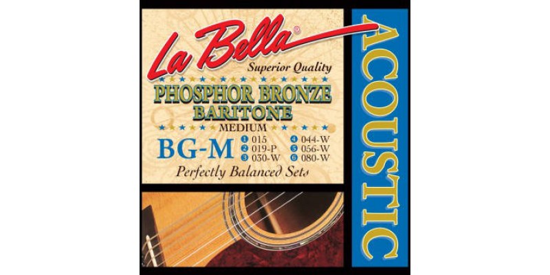 La Bella BG-M Baritone Guitar Strings Phosphor Bronze Medium