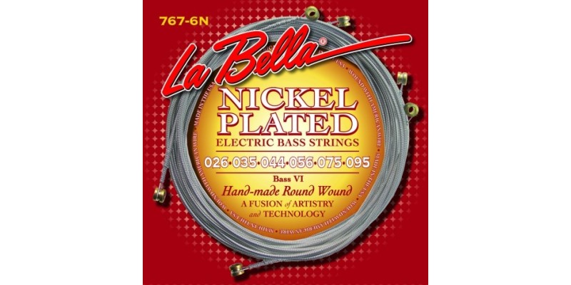 La Bella 767-6N Bass VI Nickel Plated Round Wound 26-95