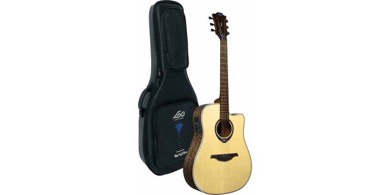 LAG THV20DCE Tramontane HyVibe 20 with Hard Case Guitar