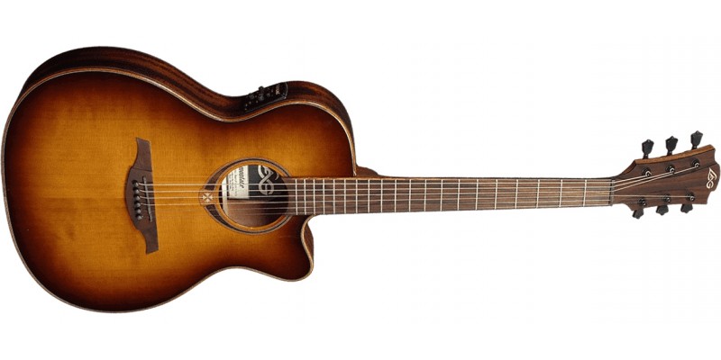 LAG T118ASCE-BRS Tramontane 118 Slim Electro-Acoustic Guitar Front