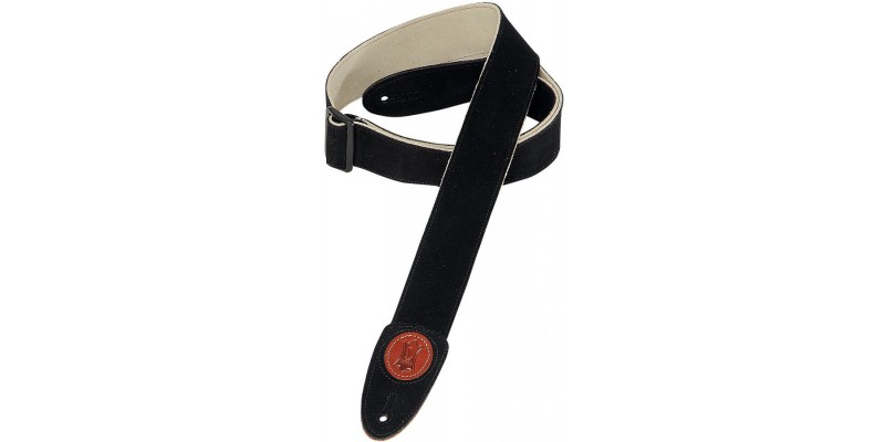 Levy's MSS7-BLK Black Suede Leather Guitar Strap