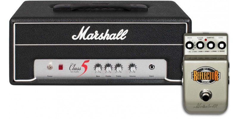 Marshall Roulette Class 5 Head Amp Black White and Silver with Reflector