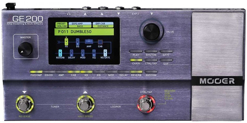 MOOER-GE200-Amp-Modelling-&-Multi-Effects-Top