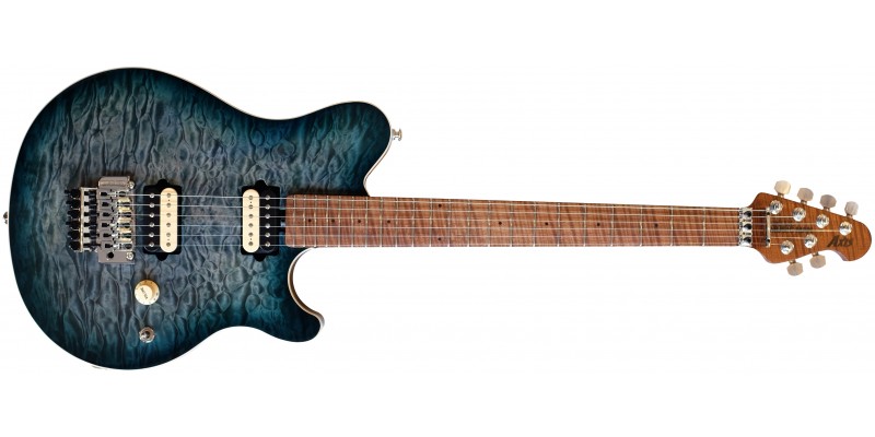 Music-Man-Axis-Yucatan-Blue-Burst-Roasted-Maple-Front