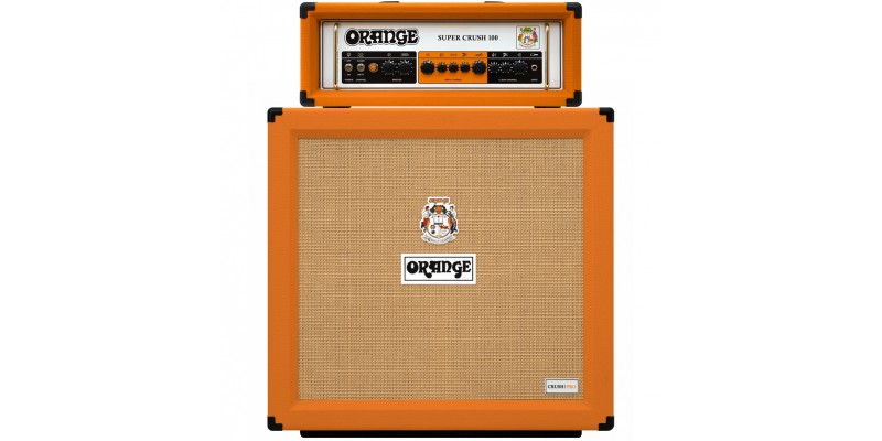 Orange Super Crush 100 With Crush Pro 412 Half Stack Pack Guitar