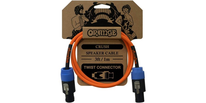 Orange Crush 3ft Speaker Cable, Twist Connector to Twist Connector (Speakon)