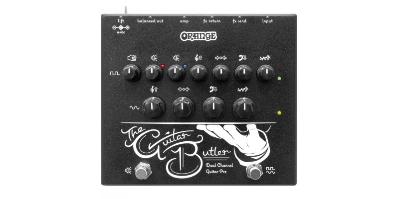 Orange Guitar Butler Dual Channel Guitar Preamp Pedal Front