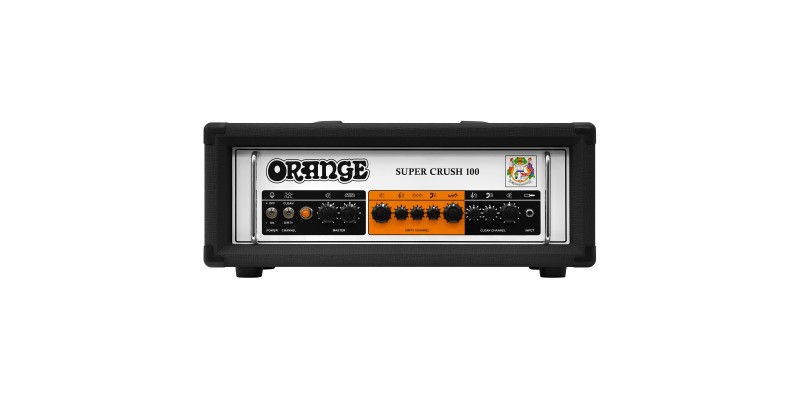 Orange Super Crush 100 Electric Guitar Amp Head Black Front 