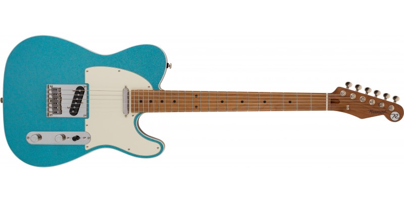 Rerverend-Pete-Anderson-Eastsider-T-Gloss-Aqua-Sparkle,-Roasted-Maple-Front