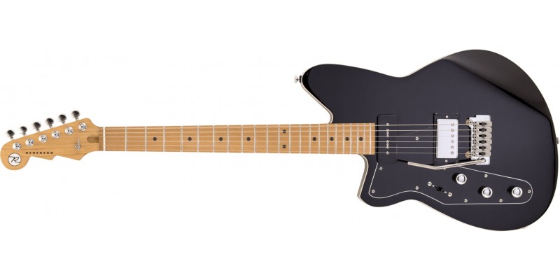 Reverend Double Agent W Left Hand Midnight Black Guitar