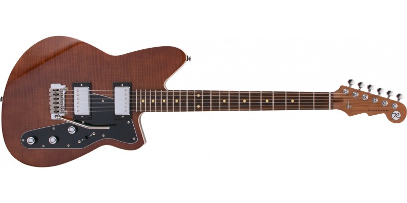 Reverend Jetstream HB Violin Brown Flame, Roasted Maple 