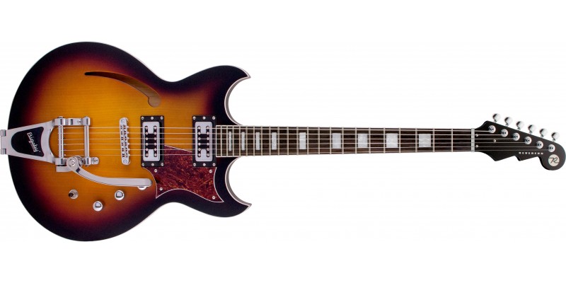 Reverend Tricky Gomez Satin 3-Tone Burst Semi Acoustic - Reverend Guitars UK