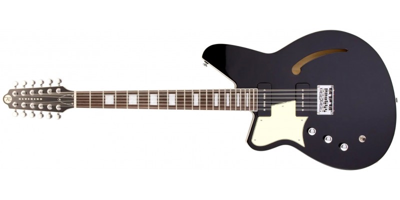Reverend Airwave 12 Left Hand Midnight Black Front