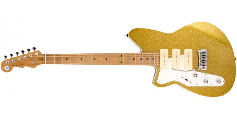 Reverend Jetstream 390 Lefty LE Gold Sparkle Roasted Maple Front